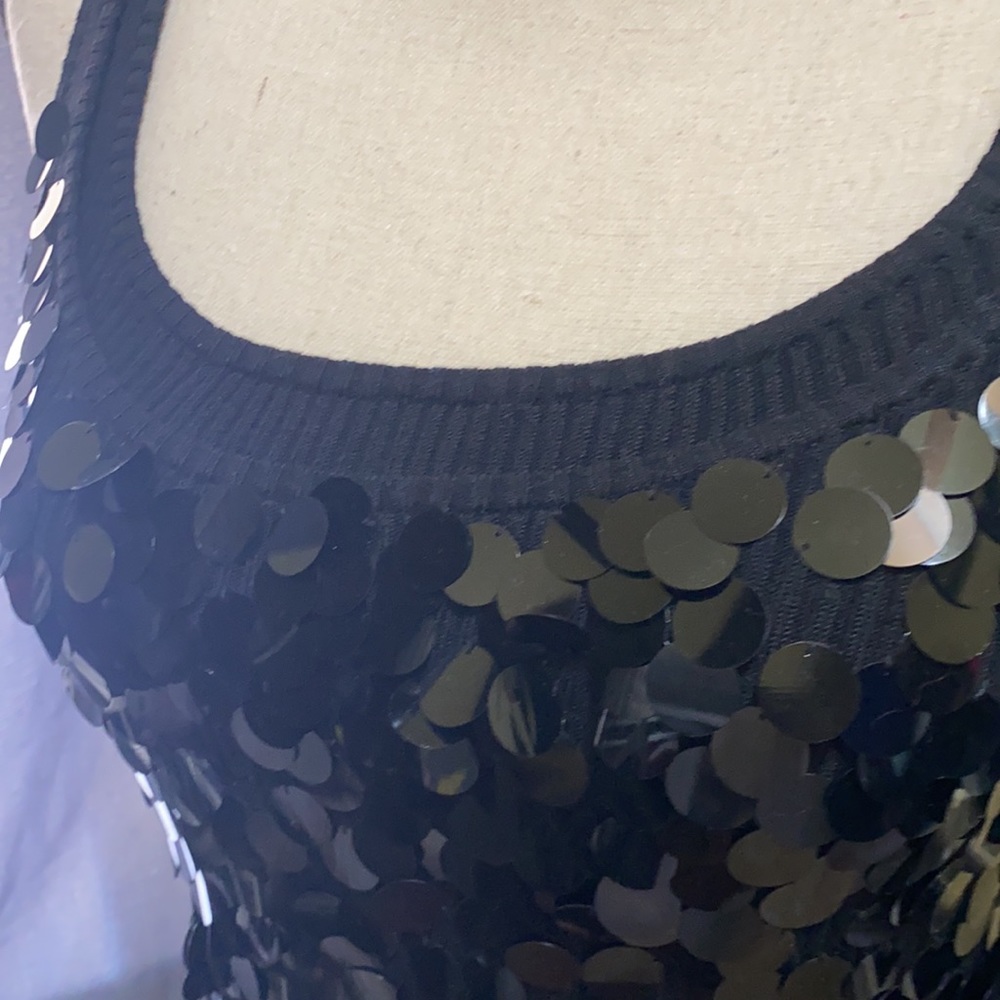 Laundry Black Blouse With Medium Round Sequence. - image 3